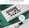rk royal kludge rk68 hot-swappable 65% wireless mechanical keyboard 65% 68 keys compact bluetooth gaming keyboard with standalone arrow / control keys quiet red switch