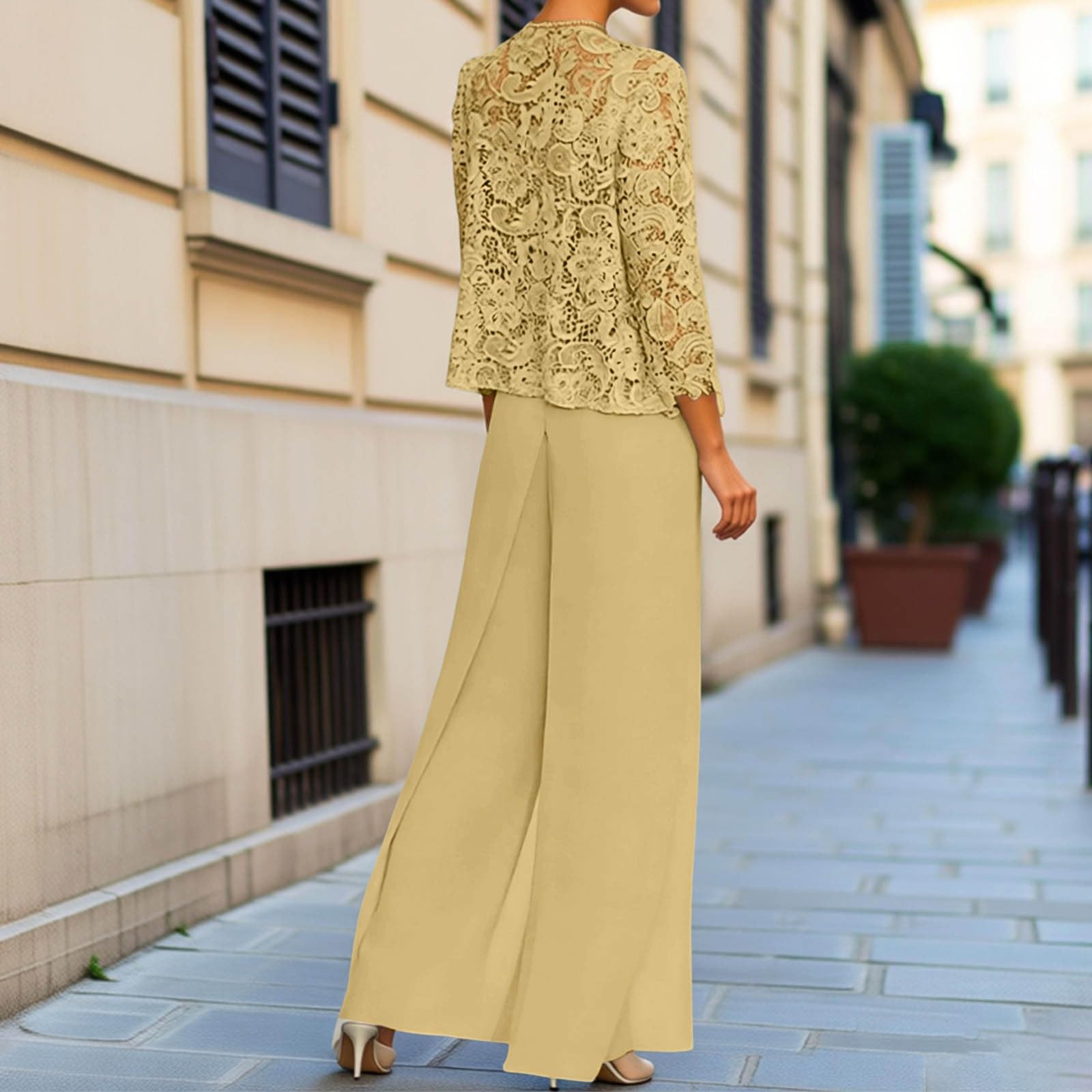 Abito da Elegante in Chiffon Trasparente con Cardigan e Design a Strati Sofisticato per Donne