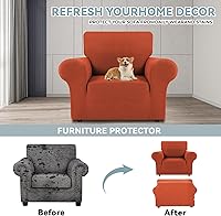 Vista 3 de LURKA Fundas Elásticas para Silla Sofá de 1 Pieza Cubiertas de Sofá para Protector de Muebles Sofá Cubiertas Completas con Parte Inferior Elástica