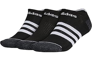 Adidas Men's 3-Stripe No Show Socks (3-Pair)