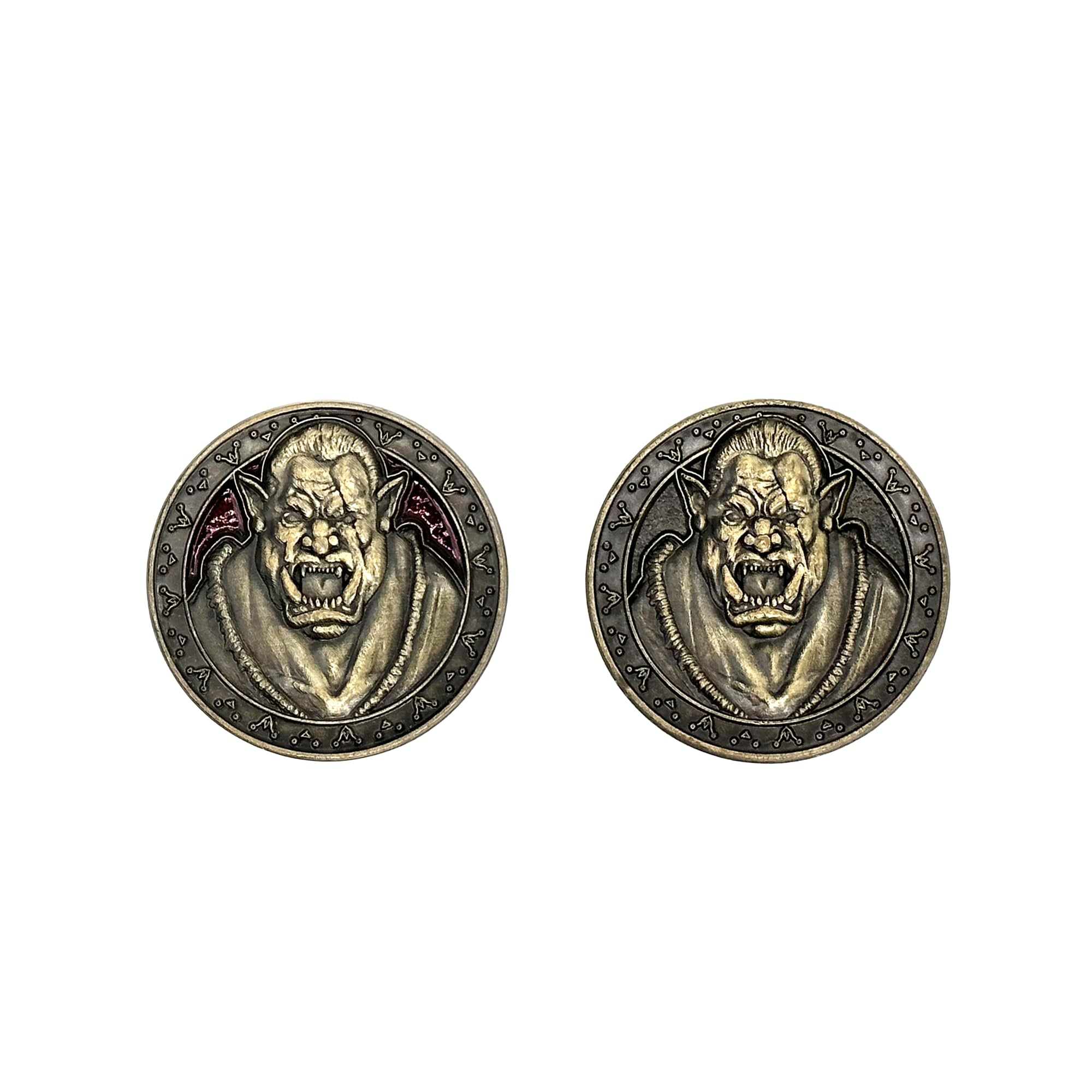 Norse Foundry Monster Coins – Hobgoblin (10 Pack) | 25mm Zinc Alloy RPG Tokens with Red Enamel Finish | Premium Fantasy Props for DND, Pathfinder, Tabletop Gaming, Encounters & Collectible Sets — image 1