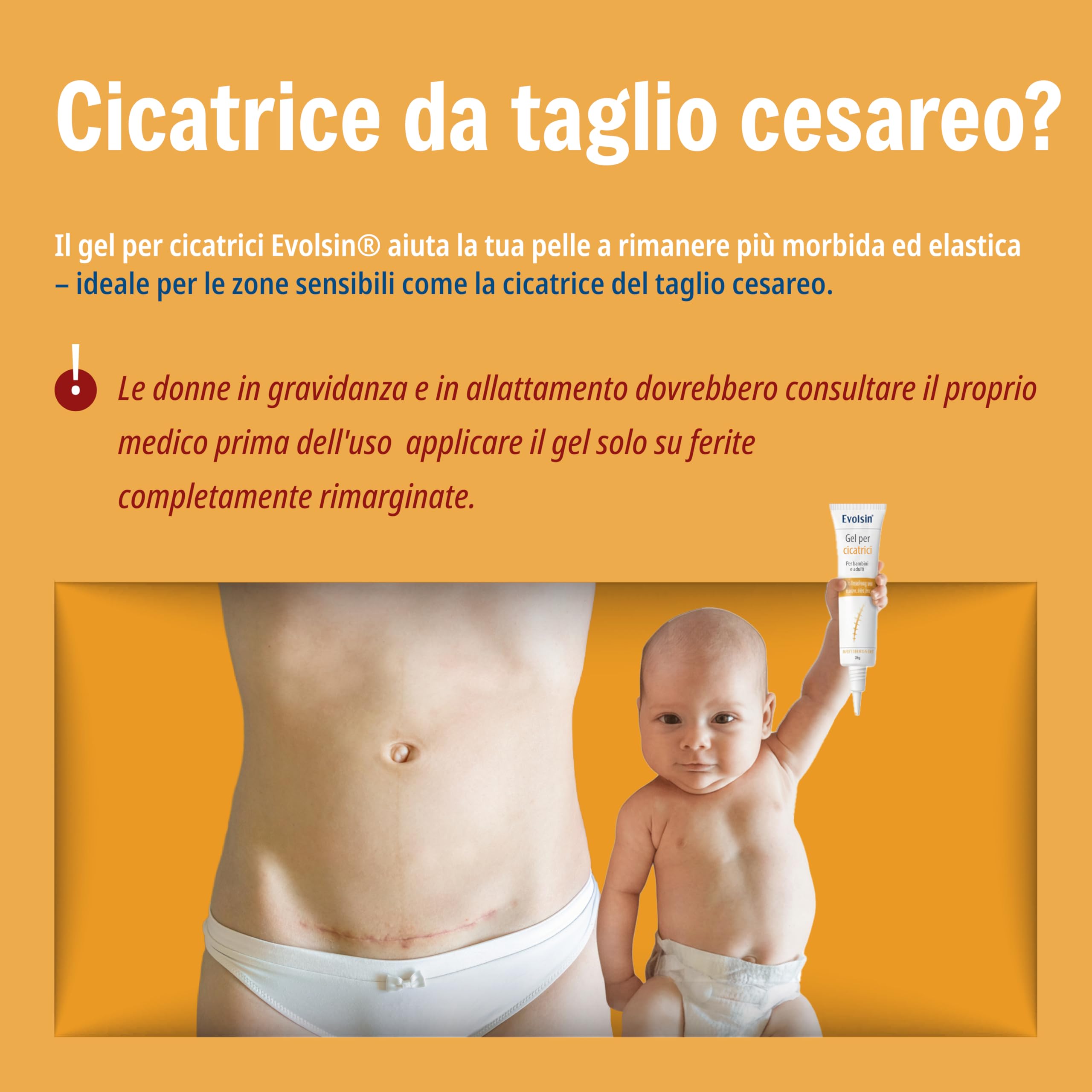 Evolsin Gel silicone per cicatrici 20 g riduce visibilità tensione prurito