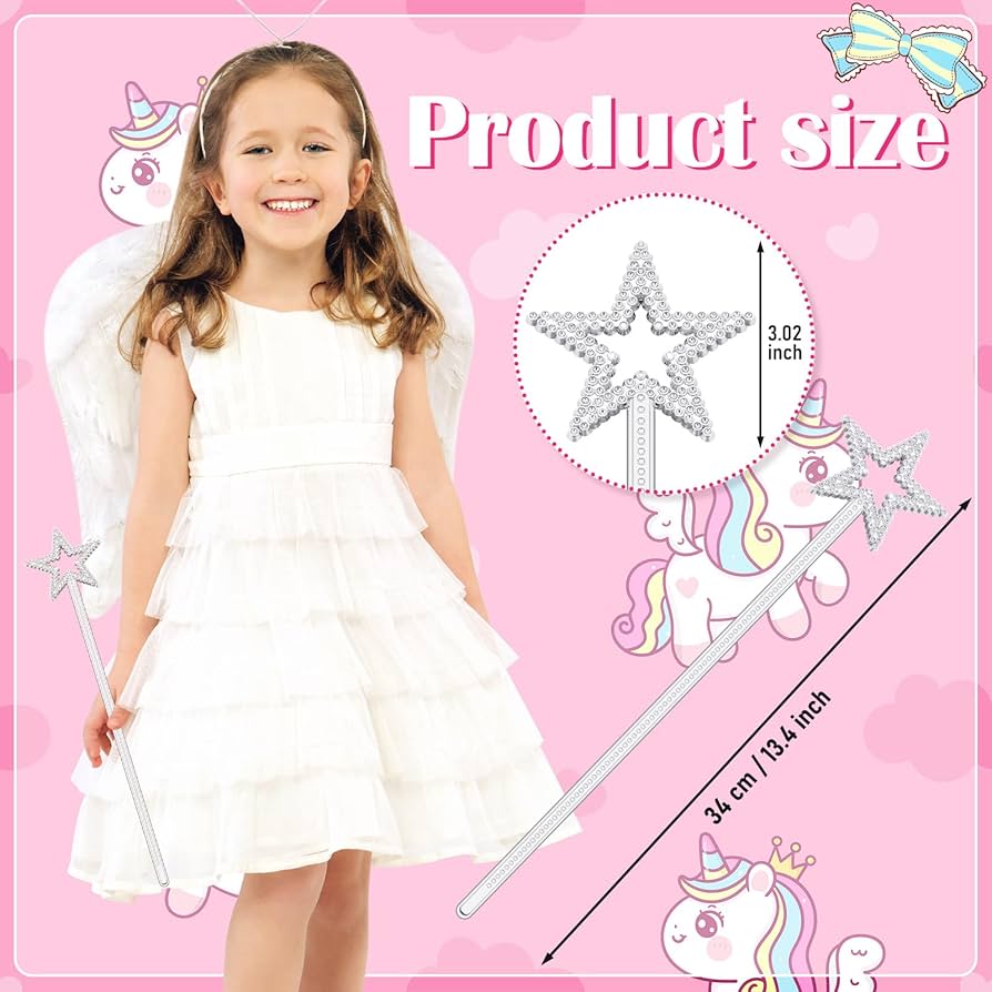 Amazon.com: 100 Pcs 13 Inch Star Wand Fairy Baton Stick