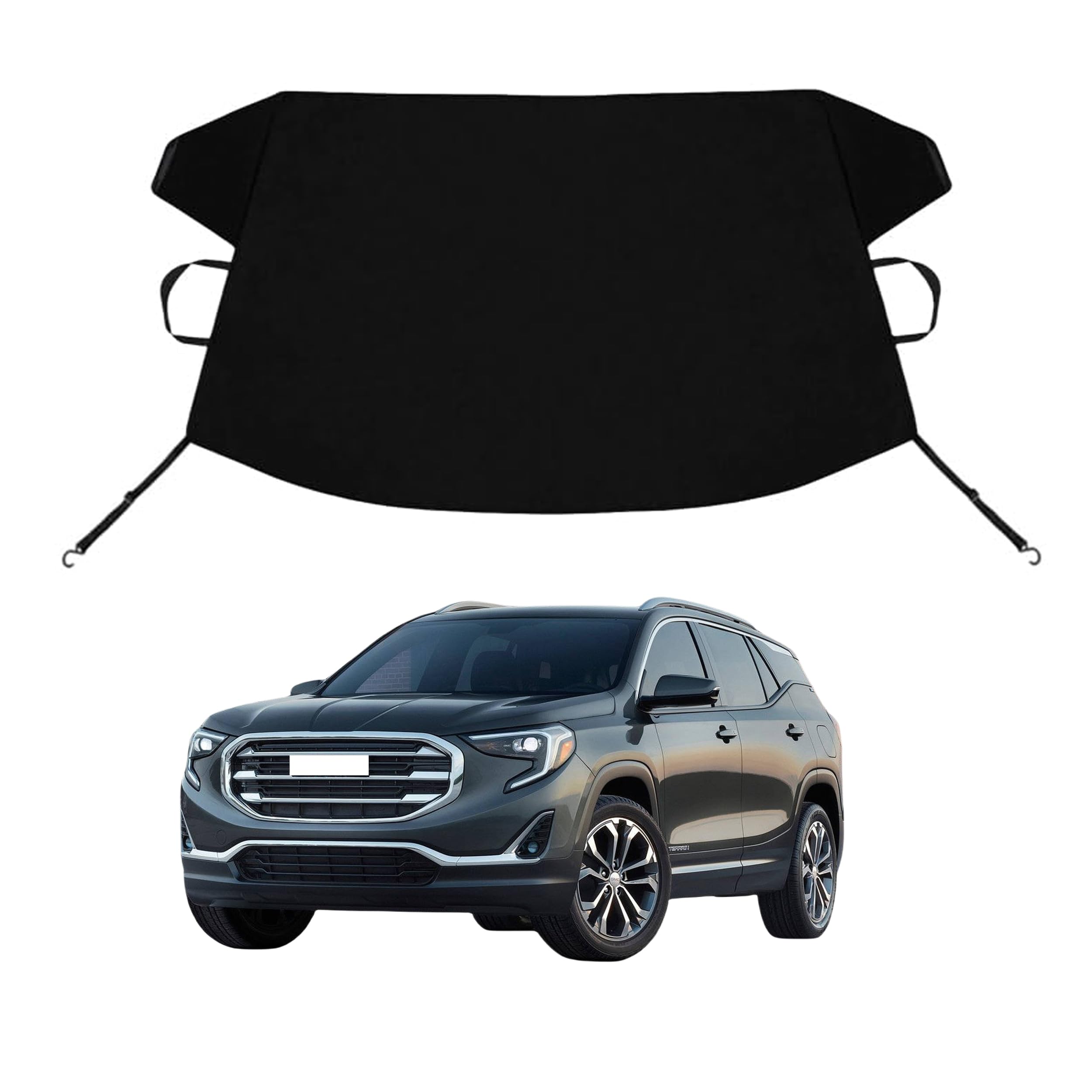 Terrain Custom Windshield Cover for Ice and Snow GMC Terrain Heavy Duty 600D Oxford Fabric Windshield Protector Fit Waterproof Frost Snow Cover Winter Car Accessories