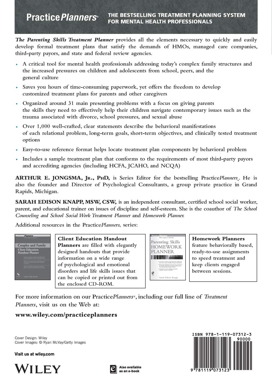 The Parenting Skills Treatment Planner, with DSM-5 Updates (PracticePlanners) - Image 2