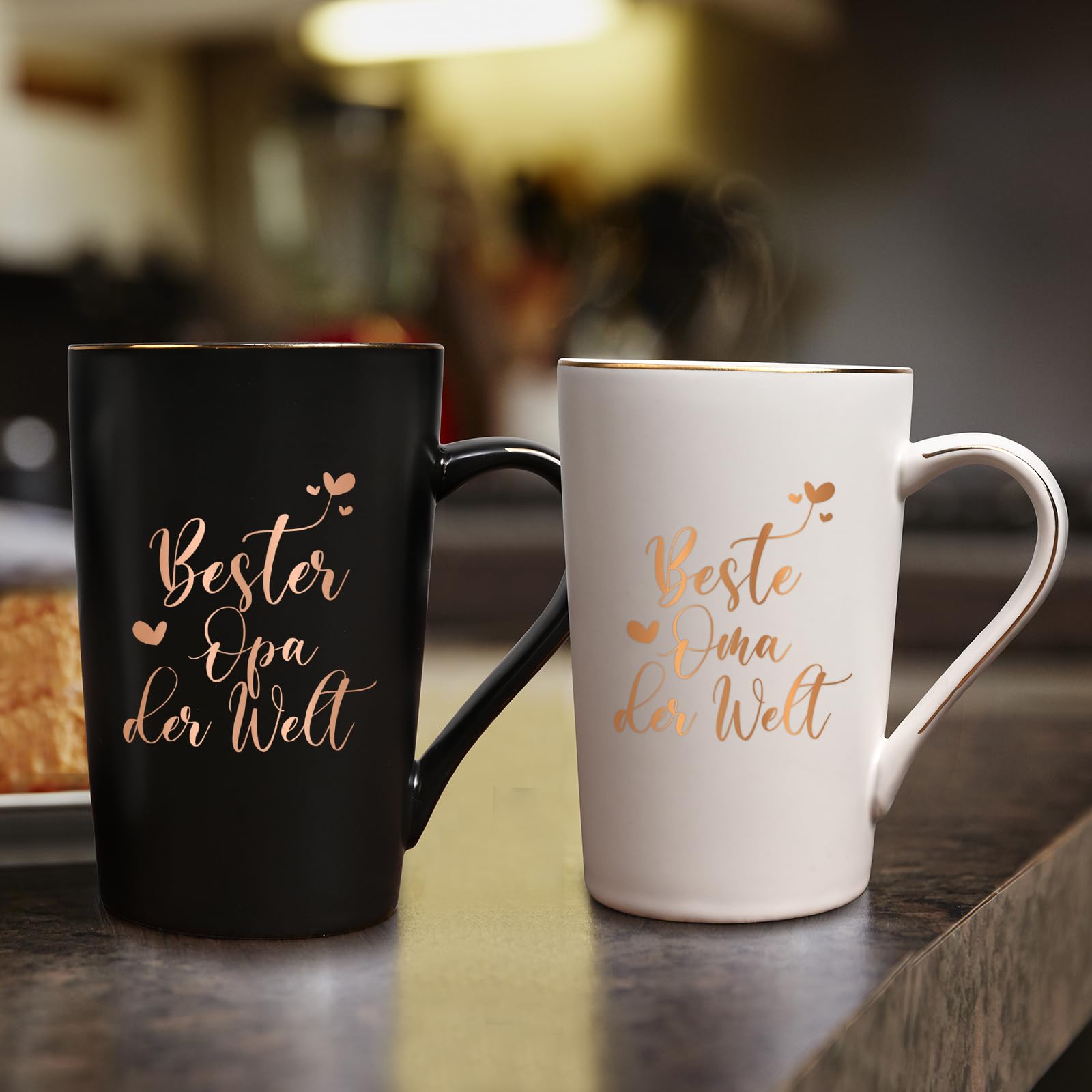 Il miglior set di tazze da caffè per nonna e nonno del mondo, idea per la rivelazione del nuovo bambino, tazza del nonno, nuova idea regalo per il nonno, tazza della nonna