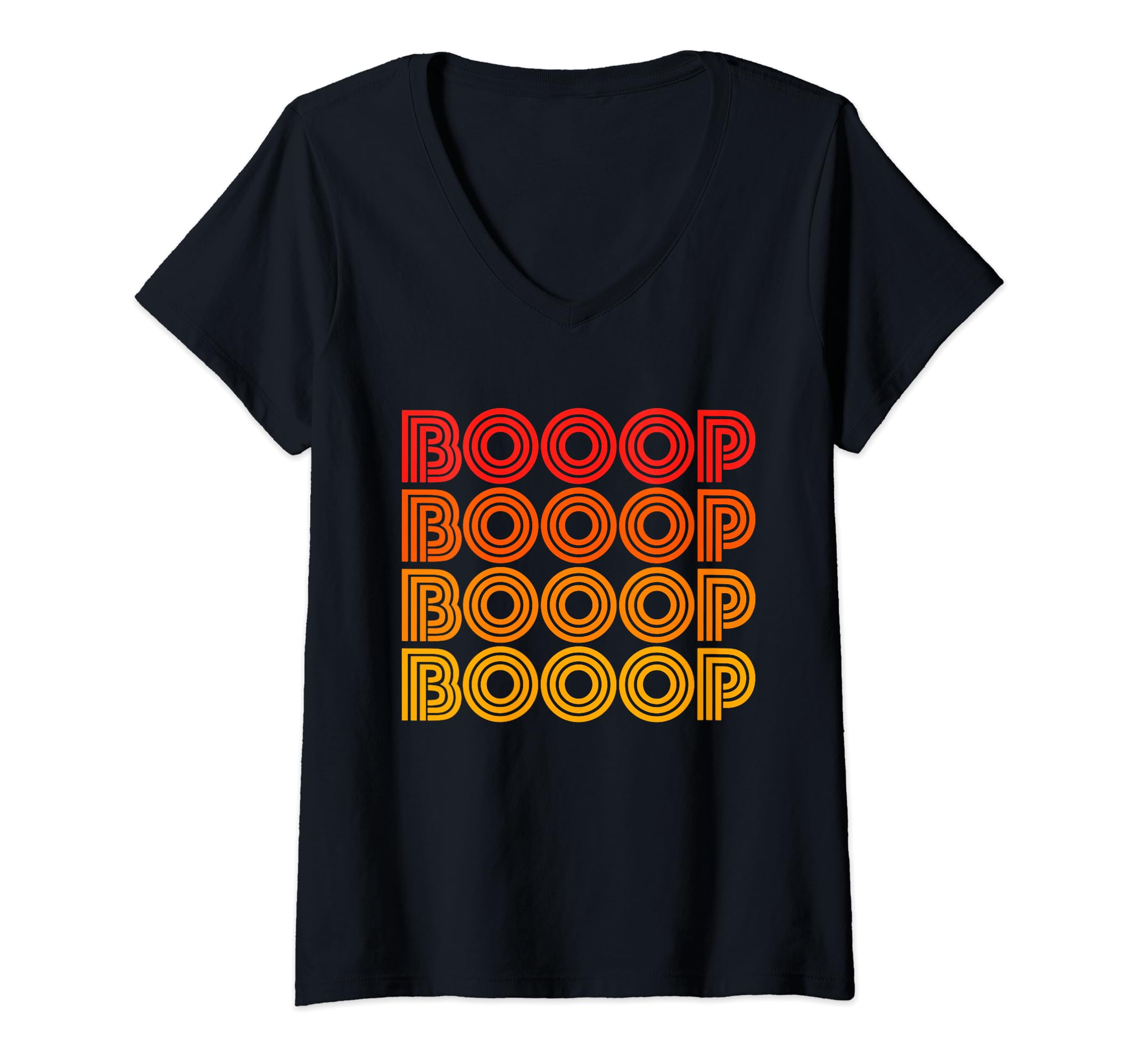 Womens Booop Funny Boopy Favorite Noise Horn Honk Cute Cat Nose Fan V-Neck T-Shirt