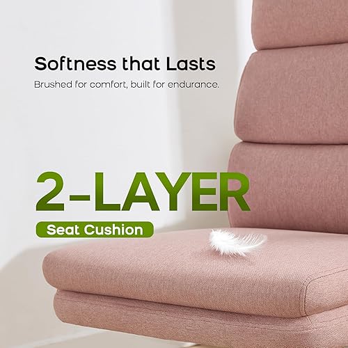 Miniatura 5 de Silla de oficina ajustable con respaldo medio, tela cómoda ejecutiva, ergonómica, soporte para la espalda, silla de computadora para el hogar con