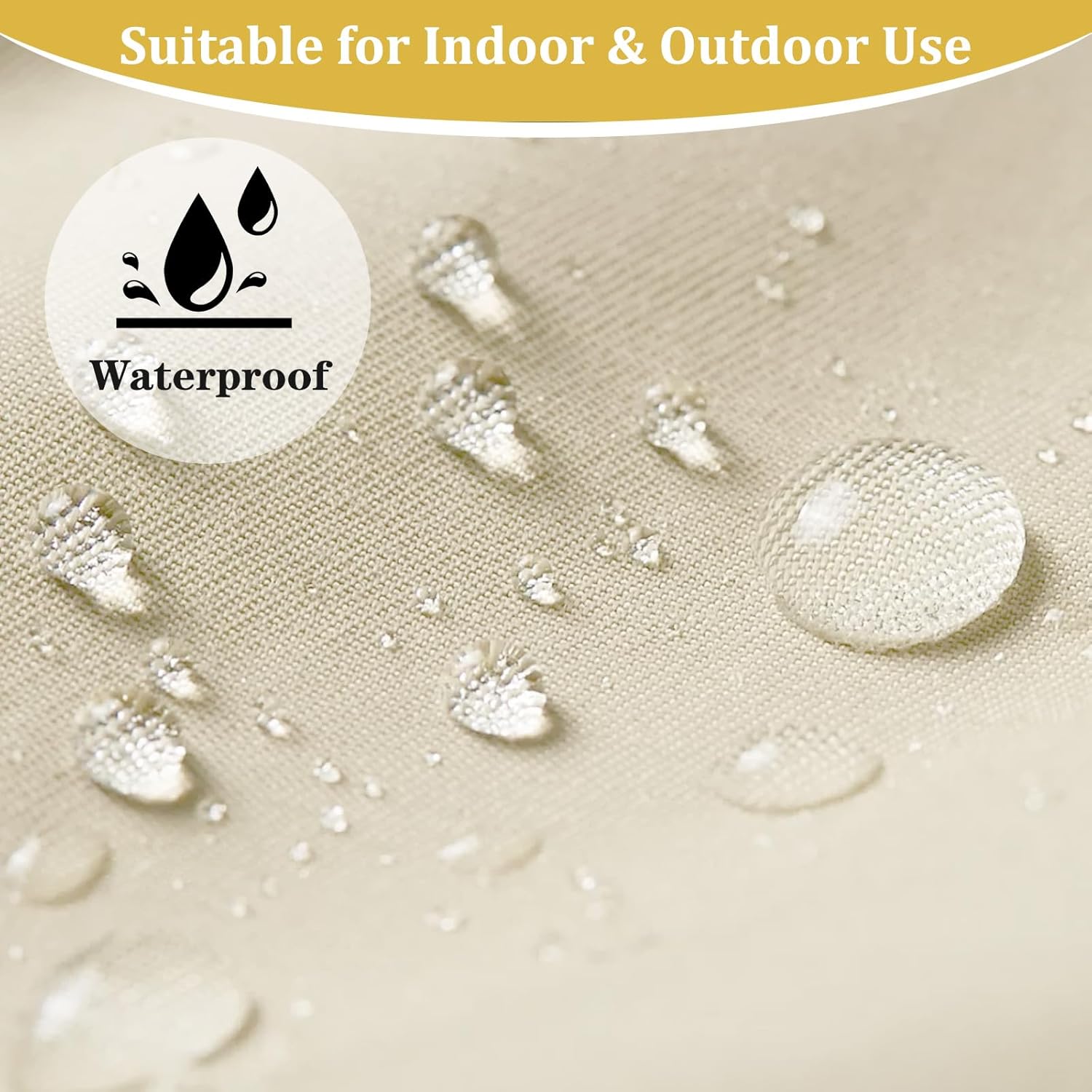 ANMINY 2-Seater Hanging Egg Chair Cushion Thickened 6.3Inch Waterproof Anti-UV Hammock Swing Chair Replacement Cushion, Outdoor Hanging Basket Seat Pads with 2 Detachable Pillows, Beige Cushion ONLY 3 718KmoUBsvL. AC SL1500