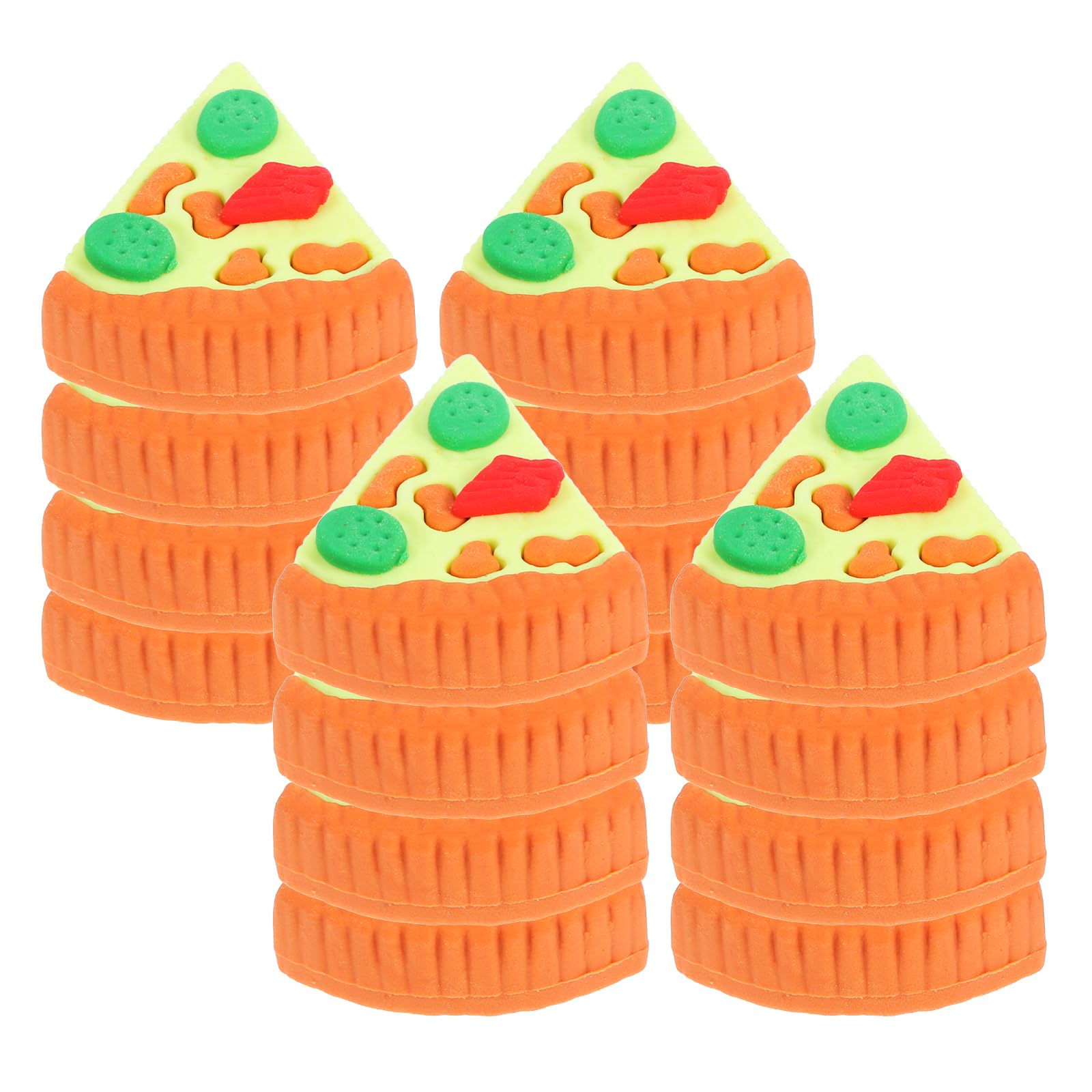 ULTECHNOVO 30 Gomme a Forma di Pizza Triangolare in Tpr, Gadget Decorativi Carini per Studenti e Bambini, Performance di Cancellazione per Feste e Casa