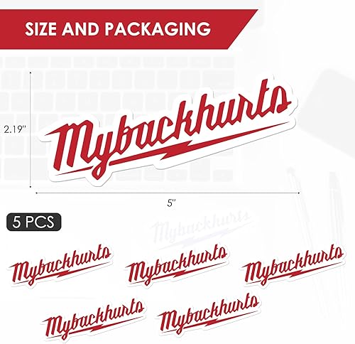 Miniatura 5 de Calcomanías rojas de 5 x 5 pulgadas, 5 unidades para sombrero duro, caja de sombreros, caja de herramientas, botellas de agua, casco de soldadura,