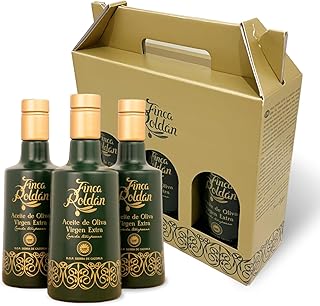 Finca Roldán - Aceite de Oliva Virgen Extra Premium - Aceite de Oliva de Calidad - Aceituna Verde Picual - Aceite AOVE Gourmet en Elegante Botella - Campaña 24/25-3 Botellas de 500 ml