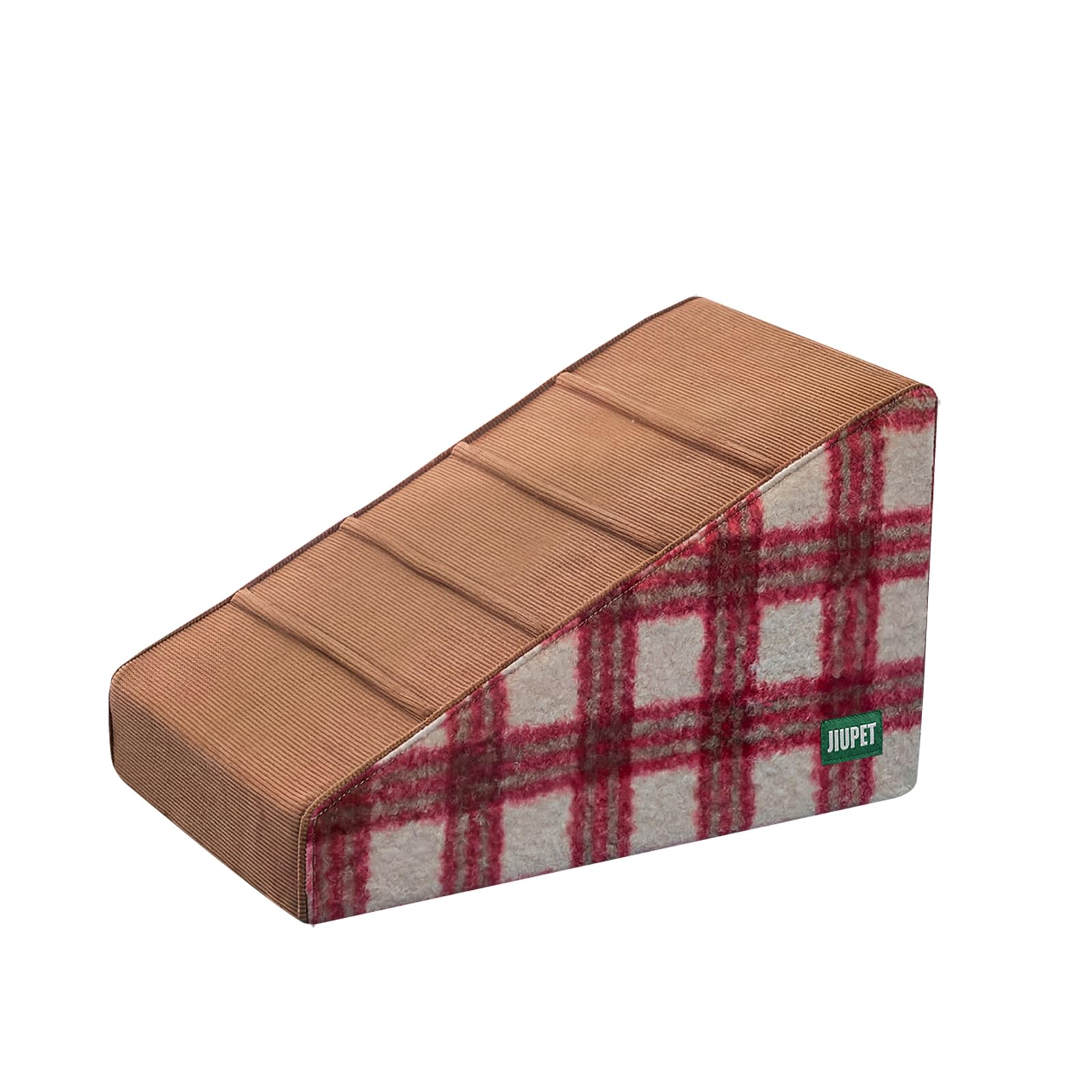 Galatée Escalera para Mascotas con Funda Extraíble y Lavable, Antideslizante, De Esponja De Alta Densidad, Apta para Gatos y Perros(Marrón De Tres Pasos)