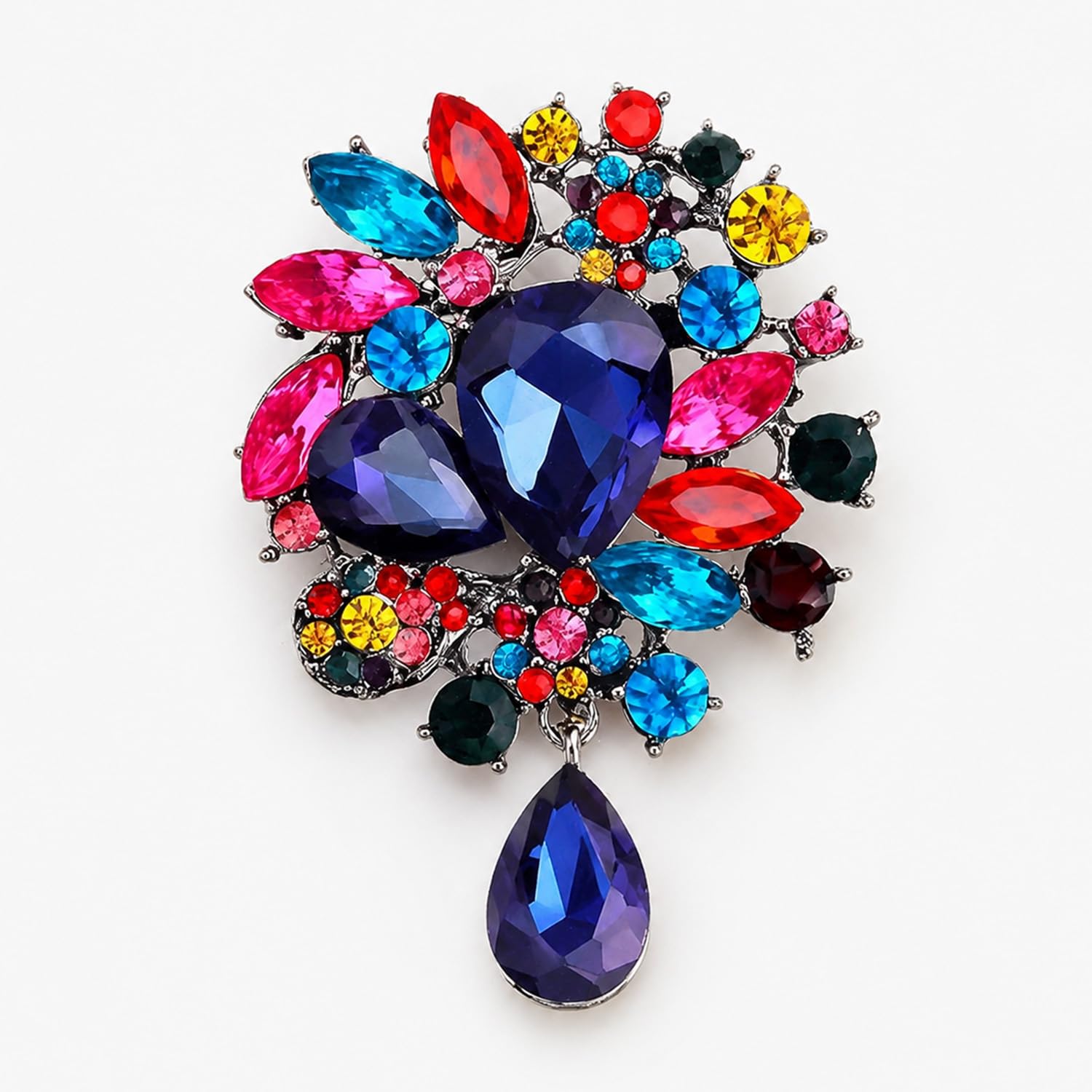 Brooch Pin Fashion Crystal Rhinestone Jewellery Pin Vintage Clothing Accessories Decoration Vintage Full Diamond Multicolour Brooches For Women- S78-image-14