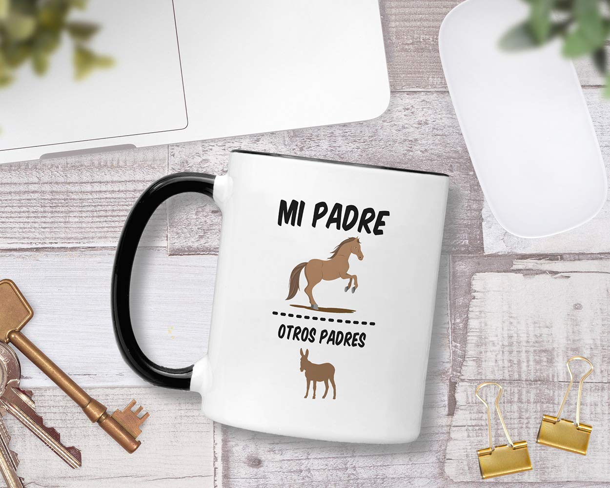 Casitika Regalos para Papa. Tazas para Cafe de Dia de los Padres. Tazza da caffè per festa del papà in spagnolo, tazze per papà latino per compleanno