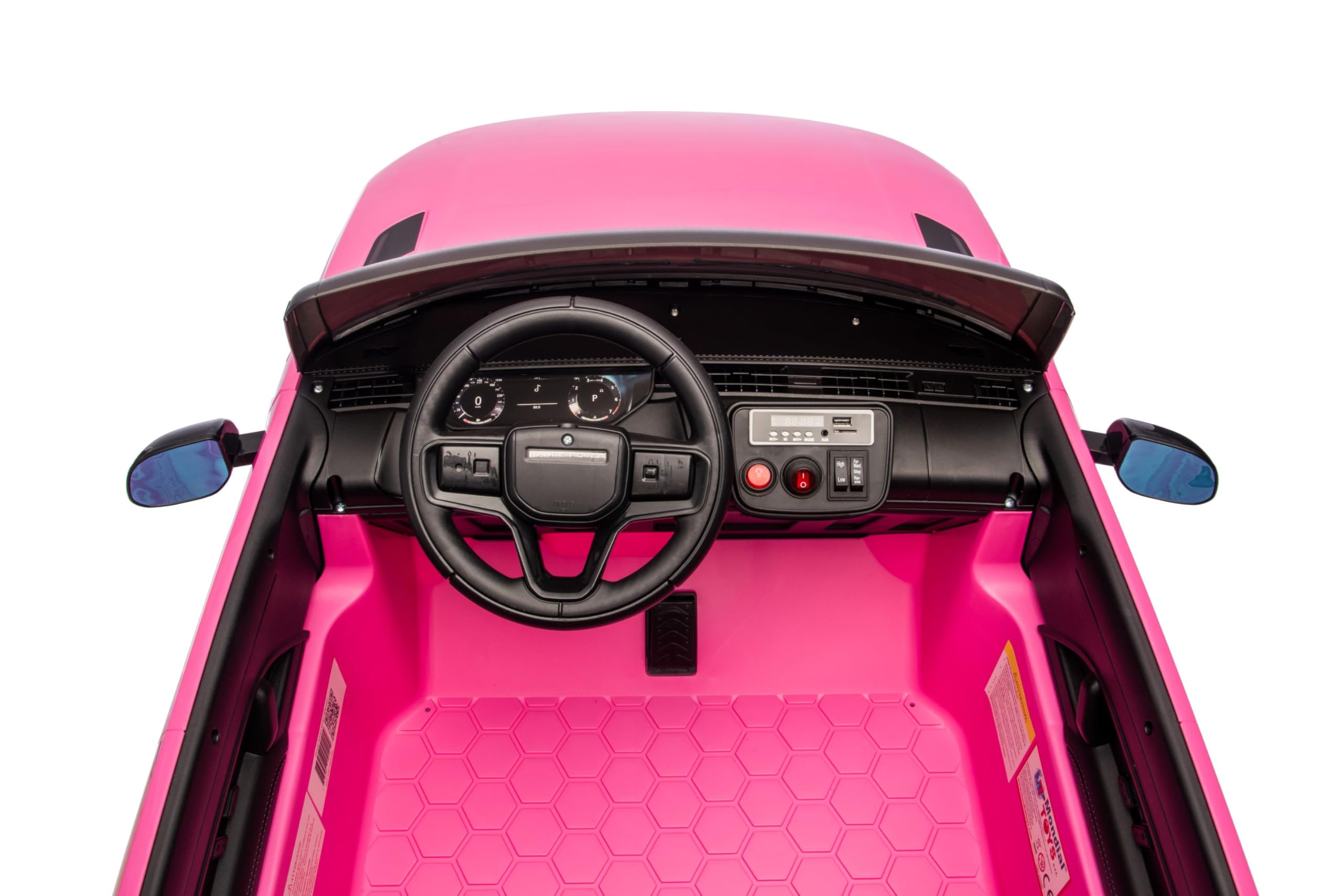 Land Rover Range Rover Sport 24V Maxi SUV Elettrico per Bambini 2 Posti - Macchina con Telecomando Sedili in Pelle Due Cinture a 3 Punti Luci LED Bluetooth Carico Massimo 60 Kg (Rosa)