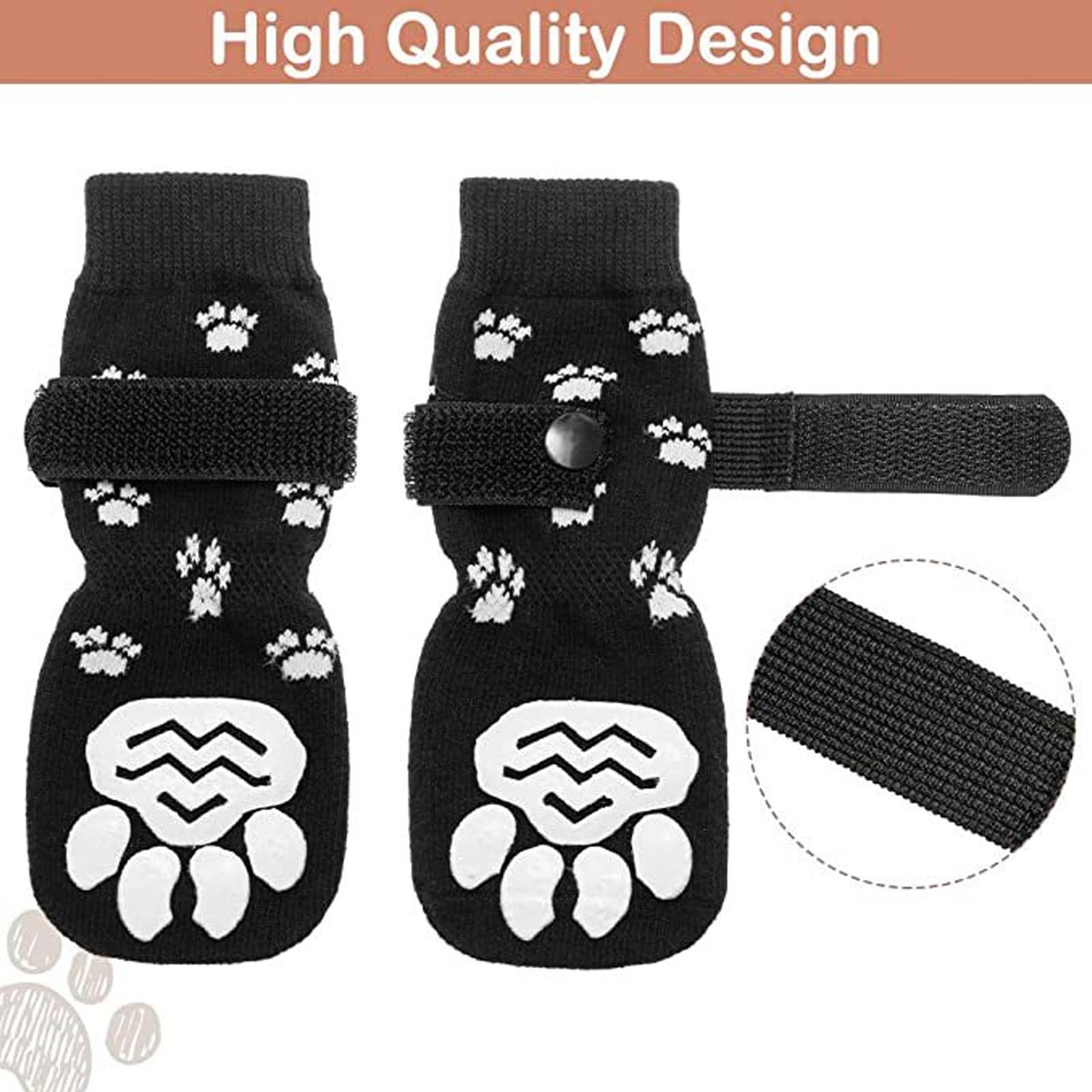 Stivali per Cani Traspiranti - Scarpe Impermeabili per Cani, Calzini Antiscivolo Proteggi Zampe, Scarpe per Animali da Esterno Stivali per Cani per Cani di Taglia Piccola, Media E Grande,M