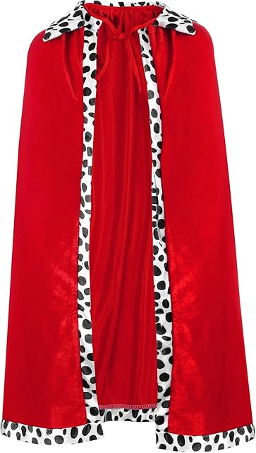 SATINIOR King Robe Queen Robe Cosplay Costume Stage Performances for Halloween Costume Party Accessory Red Robe (Adult Size)