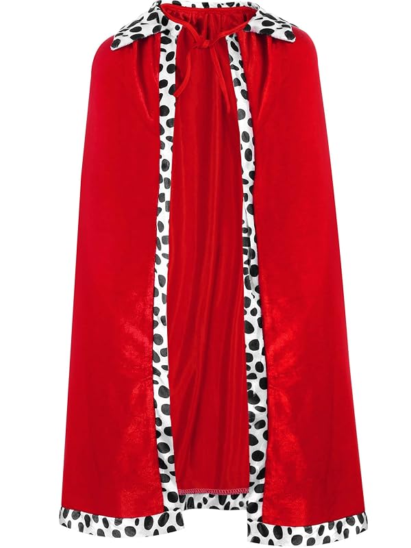 Queen Robe Costume for Adults Medieval Royal Cape for Halloween Adult Size by SATINIOR - Used condition - US$11.36