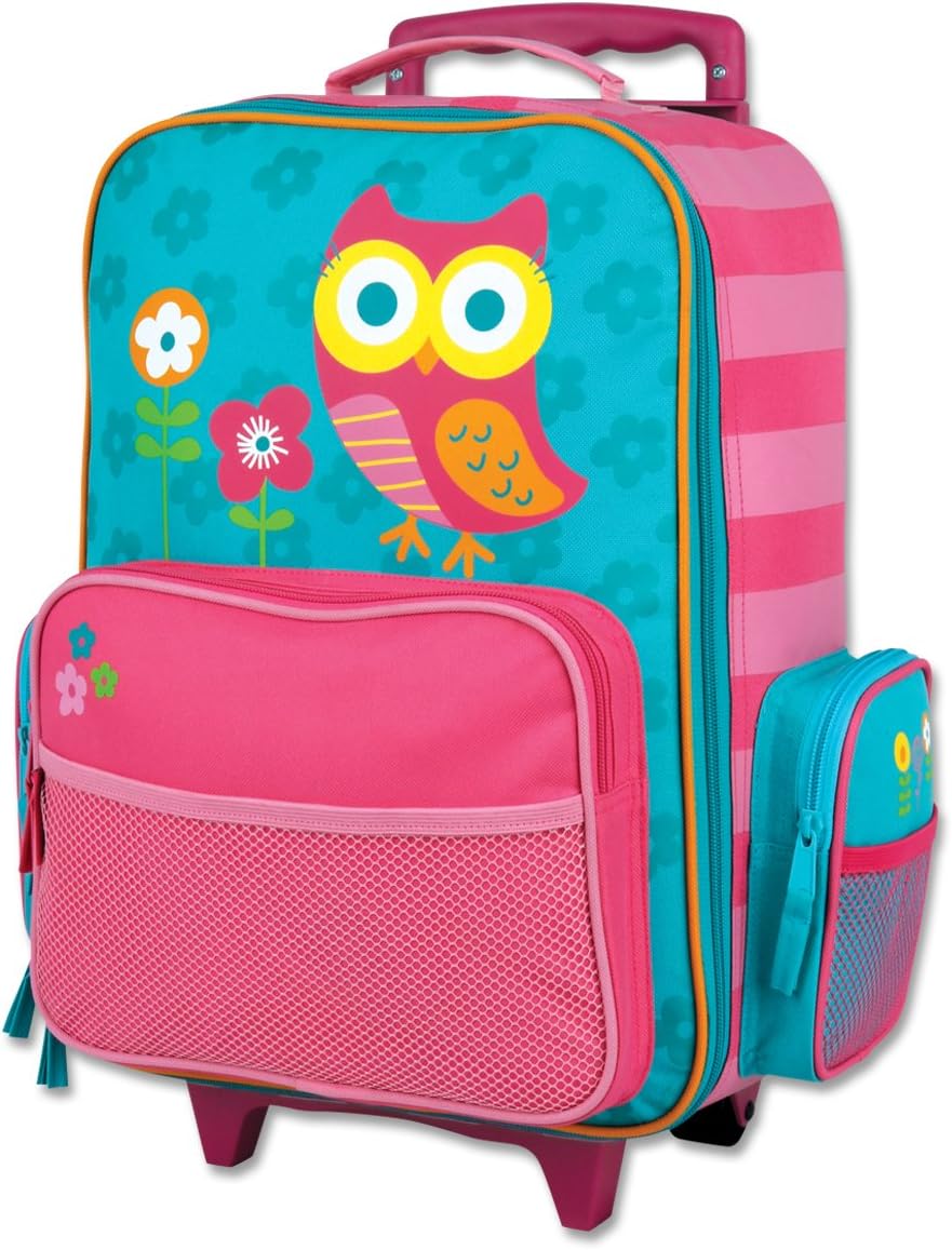 Stephen Joseph Kids' Little Girls Classic Rolling Luggage, Owl, One Size