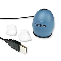 Vista 1 de Carson zOrb Microscopio digital USB para computadora con aumento efectivo de 81x (basado en monitor de 32 pulgadas), azul surf (MM-500)