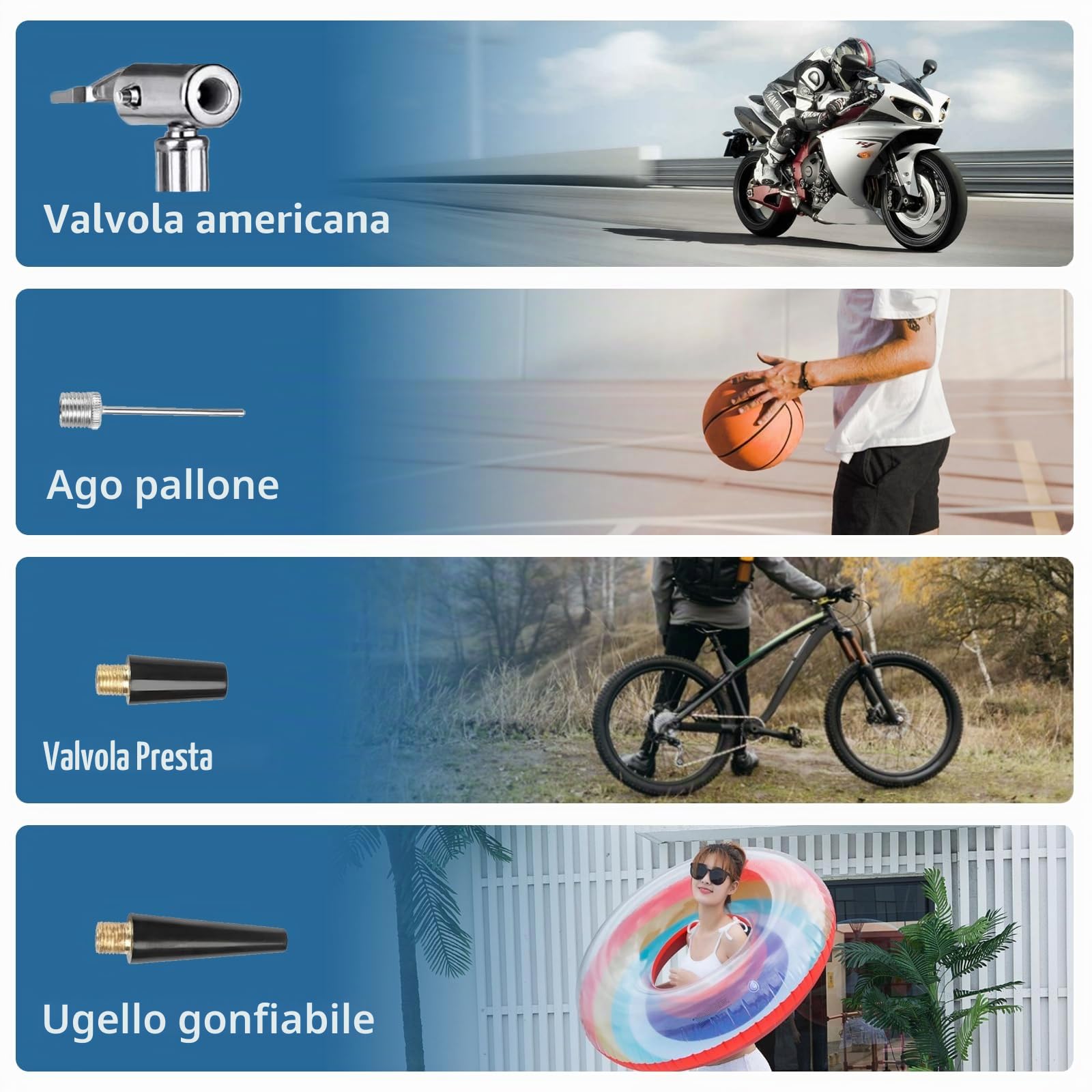 URUN Compressore a batteria per sistema Bosch Professional 18 V, compressore d'aria portatile 150 PSI con manometro digitale per auto, compressore auto a batteria per moto, palle da bicicletta