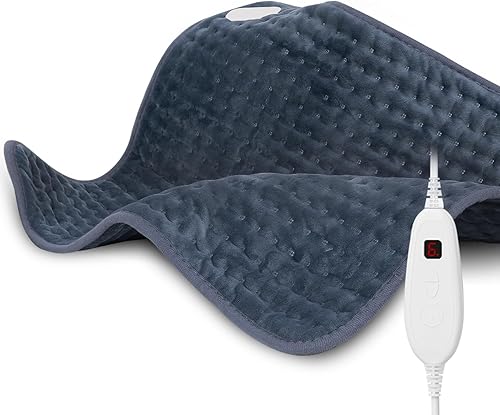 Vista 23 de DAILYLIFE Almohadilla térmica para aliviar el dolor de espalda, almohadillas térmicas eléctricas de 20 x 24 pulgadas para calambres, espalda