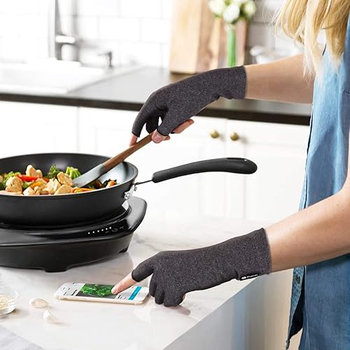 Miniatura 4 de Duerer - Guantes para artritis para mujeres y hombres, para lesiones por movimientos repetitivos, túnel carpiano, reuma, tendinitis sin dedos,