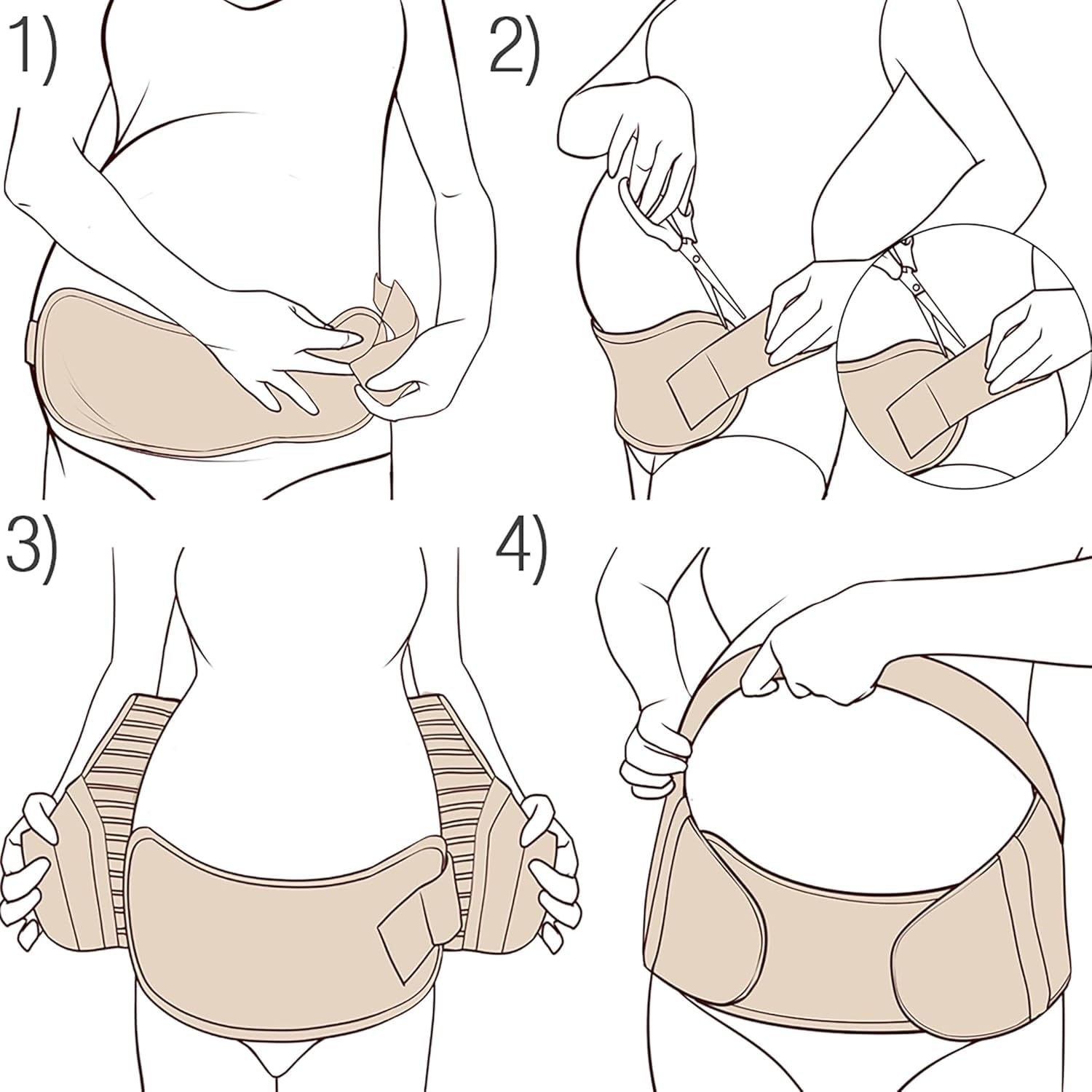 DOLTAS Maternity Belt – Adjustable Pregnancy Support Belt for Belly, Back & Pelvic Relief – Comfortable Pre Natal Belly Band – Breathable Pregnancy Belt for Prenatal & Postpartum Belly Support – Pack Of 1 (Black) - Image 7 thumbnail