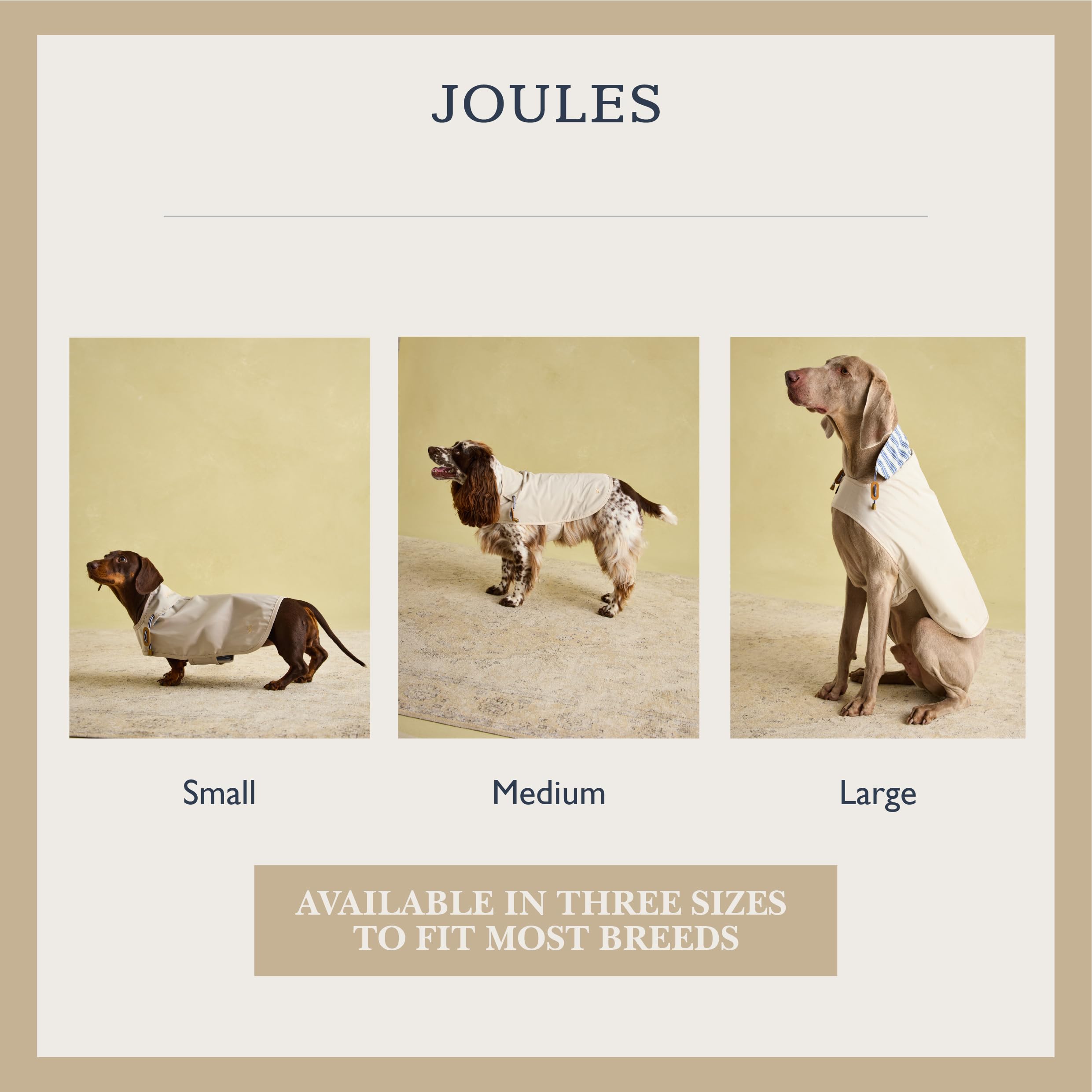 Rosewood x Joules Sandschalen-Regenmantel für Hunde, mittelgroß, waschbar, leicht, wasserabweisend, Hundemantel für mittelgroße Hunde