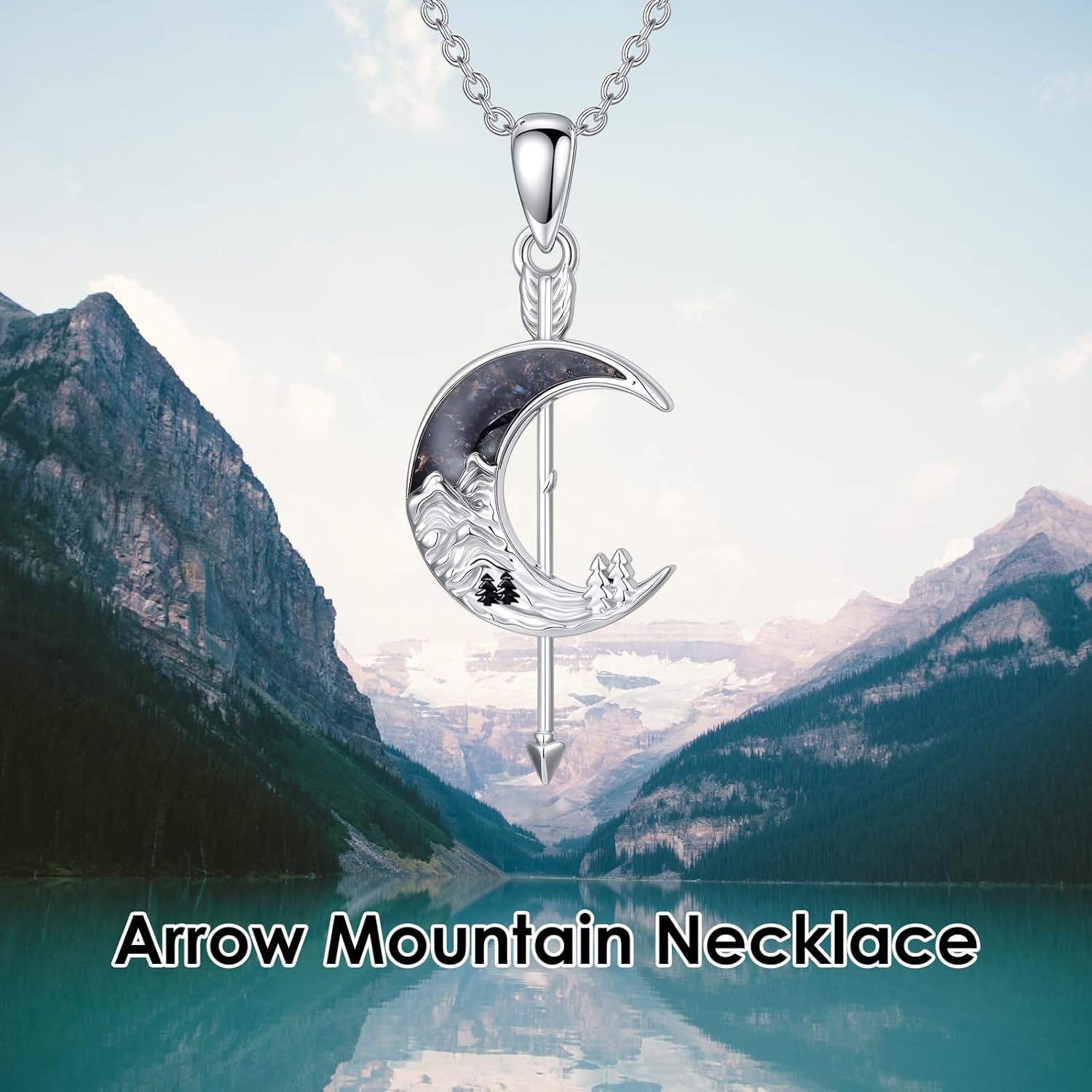 PROESS Bow and Arrow Necklace Artemis Pendant Necklace Sterling Silver Archery Necklace Hunter Jewelry for Women - Image 4