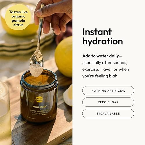 Miniatura 4 de Moon Juice Mini polvo de electrolitos de rocío, minerales sin azúcar y polvo de hidratación electrolítica para hidratación instantánea y apoyo