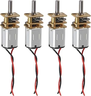 4pcs Mini Micro N20 Gear Motor DC 3V-6V Slow Speed Full Metal Gearbox Micro Motor for RC Car, Robot Model, DIY Engine Toys (Without terminals)