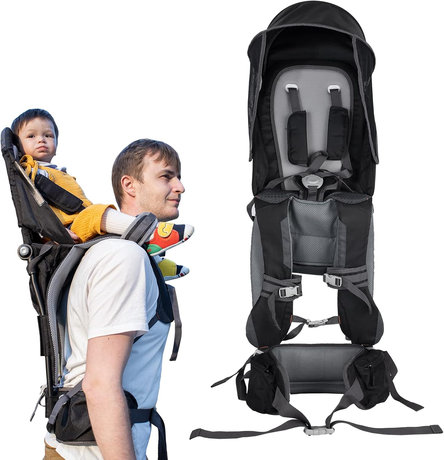 Baby Shoulder Carrier, Kidpprod Foldable Baby Hiking Backpack Carrier for Child and Toddler