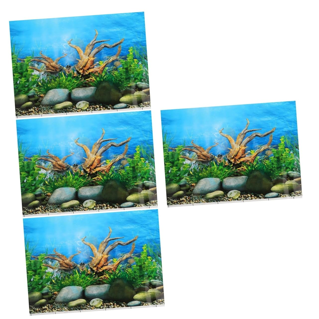 UPKOCH 4 Pezzi Sfondo del Serbatoio del Pesce Acquario sotto Lo Sfondo dell'Oceano sfondi pianta Decorazione del Fondo del carro Armato di Pesci Decalcomania di Sfondo Acquario Vinile