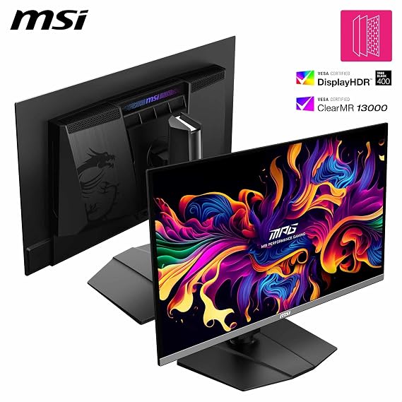 MSI 26.5 MPG 272URX QD-OLED, Gaming Monitor, UHD, 16:9 Flat, QD OLED, 240HZ, 0.03ms, G-SYNC Compatible, Black