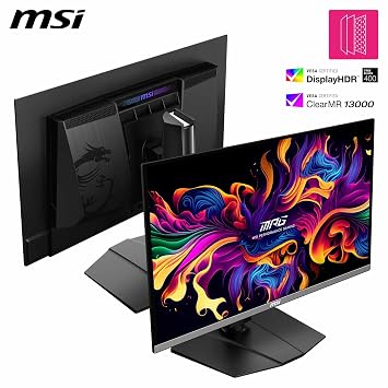 MSI 26.5 MPG 272URX QD-OLED, Gaming Monitor, UHD, 16:9 Flat, QD OLED, 240HZ, 0.03ms, G-SYNC Compatible, Black