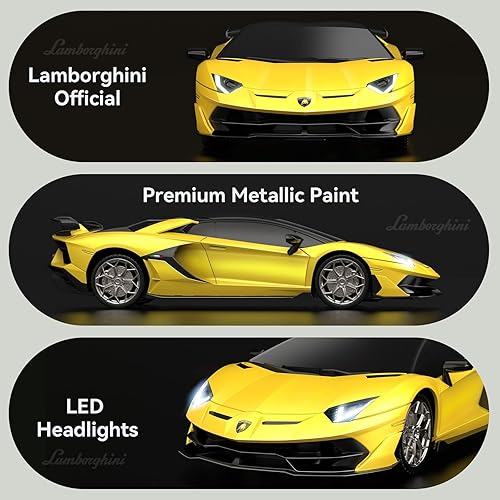 Miniatura 4 de Lamborghini - Auto de control remoto, a escala 124, eléctrico, deportivo, de carreras, hobby, modelo Lamborghini, modelo de vehículo para niños y