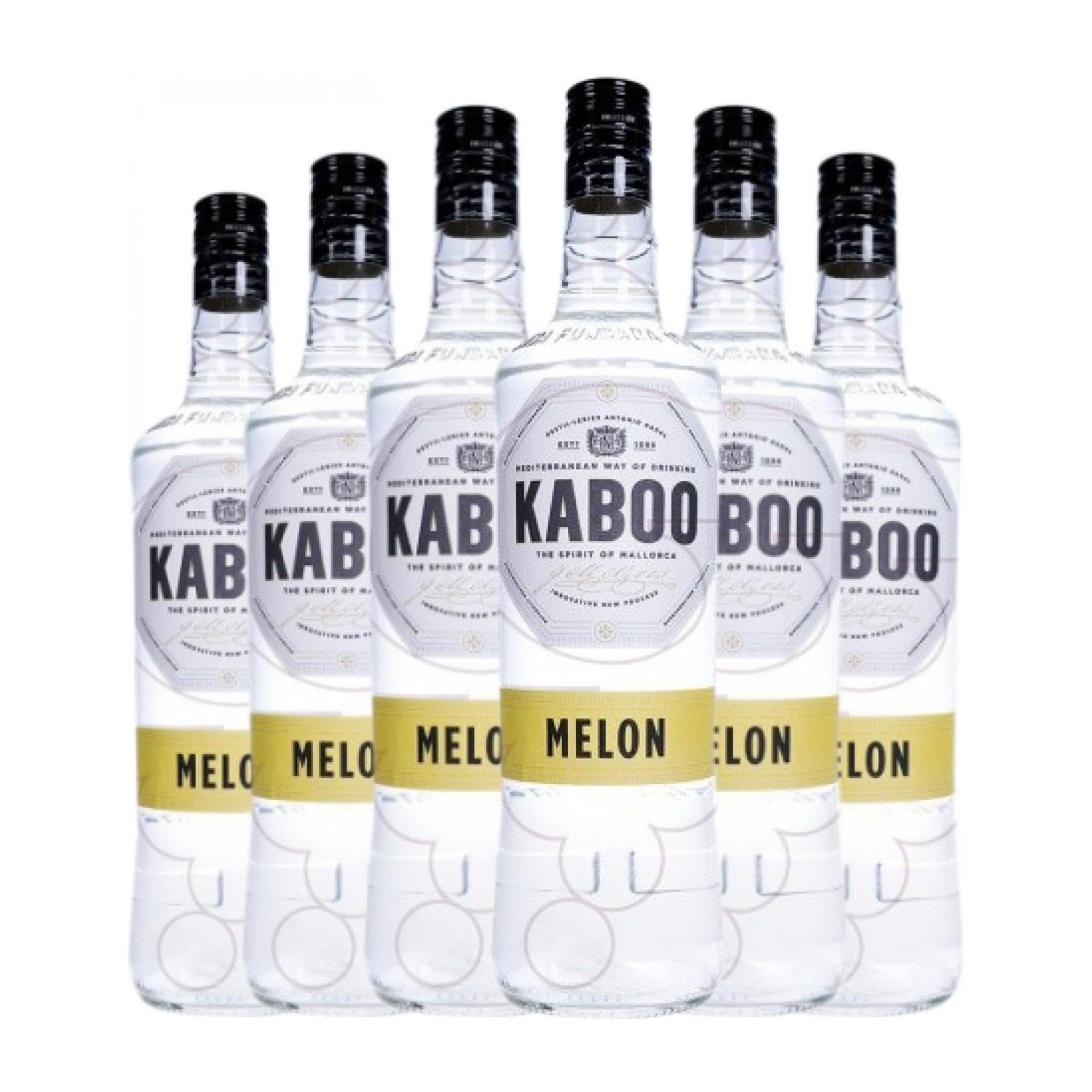 Licores Antonio Nadal Kaboo Melón Botella Misil 1 L (Caja de 6 Botella Misil de 1 L)