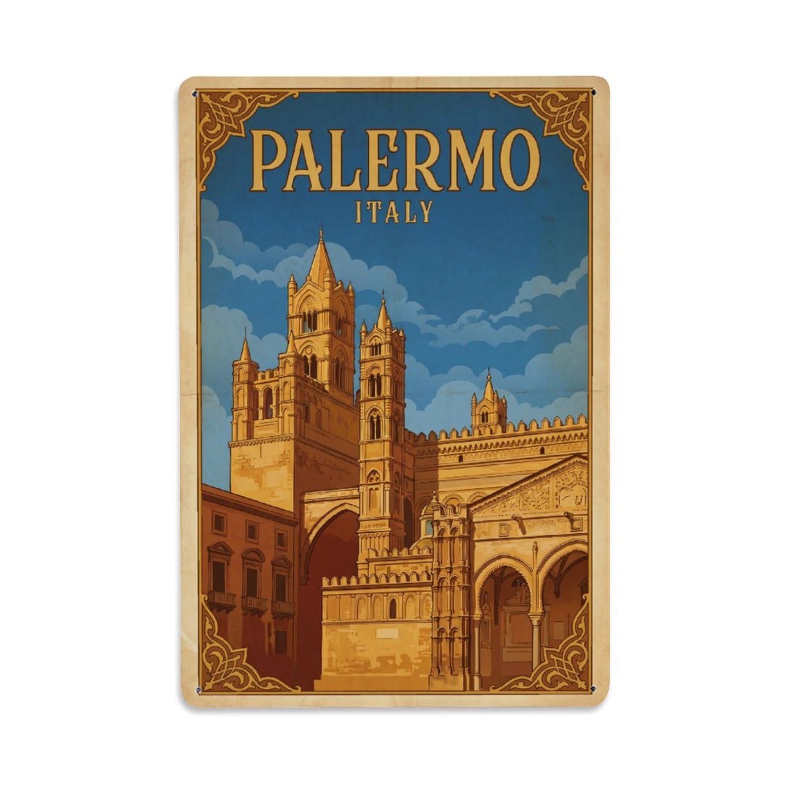 Travel Italy Palermo Retro Metal Tin Sign