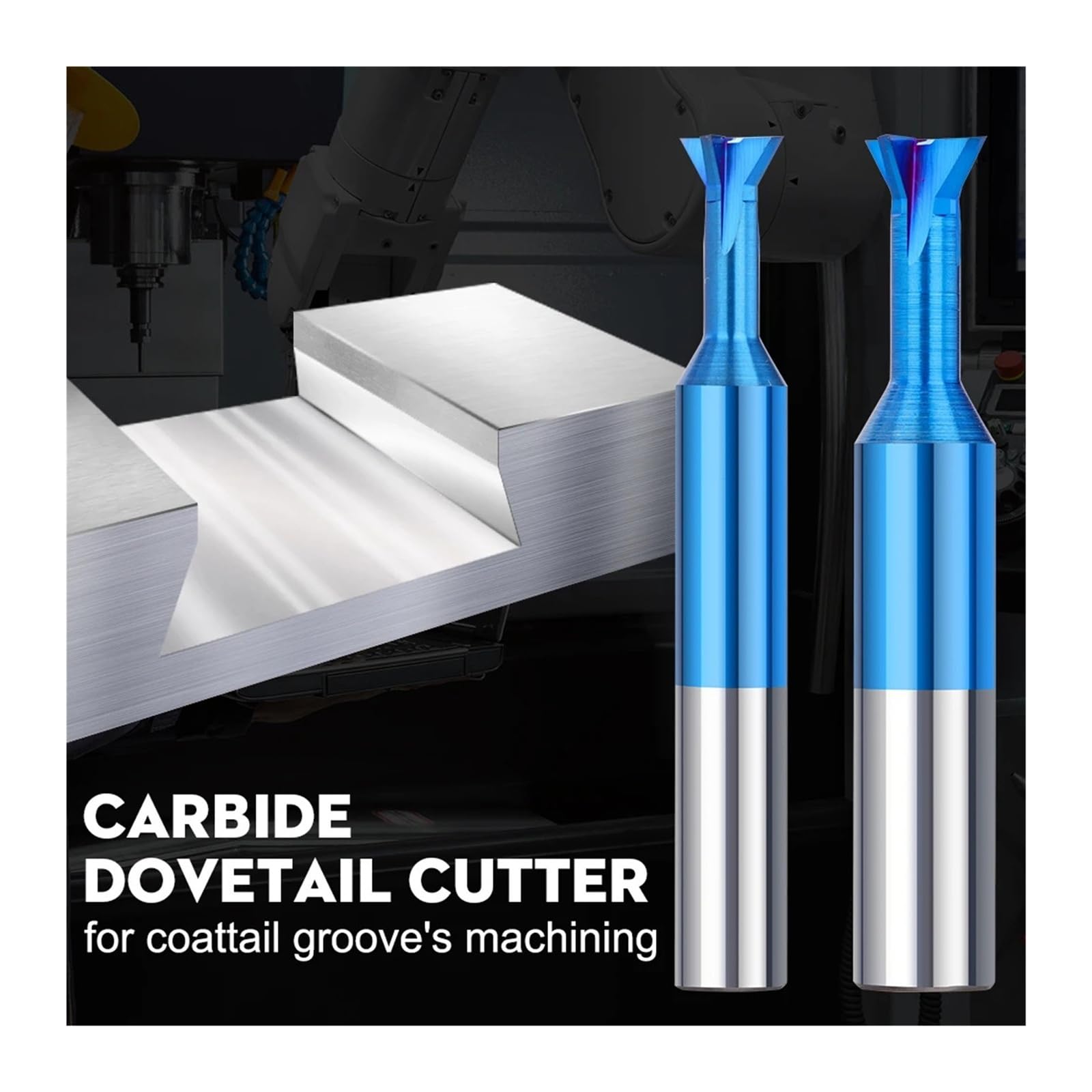 Frez trzpieniowy 45 60 stopni 1,5-16 mm z węglika spiekanego typu jaskółczy ogon narzędzie do obróbki rowków do metalu narzędzia routera CNC(7.0mm)