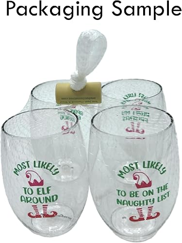 Miniatura 7 de Juego de 4 copas de vino de plástico inastillables de 16 onzas fabricadas en los Estados Unidos (BAMA ROLL TIDE)