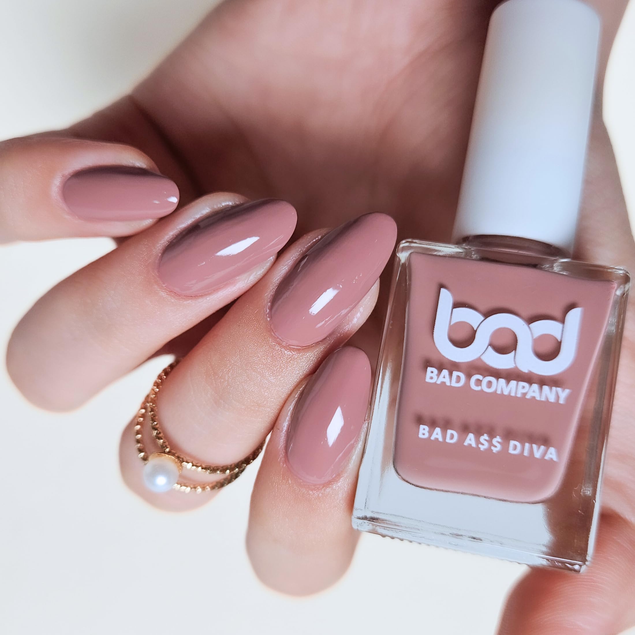 BAD COMPANY Nail Polish 10ml, No Toxin Nail Lacquer, Long Lasting, Chip Resistant, Vegan, Quick Dry & Cruelty-Free Nail Paint Enamel (You Do You - 72) Brown Nude Nail Polish