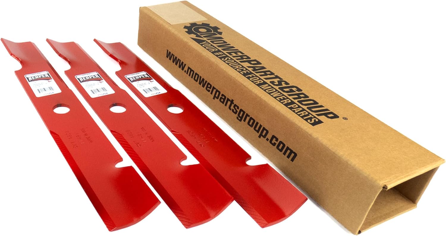 MowerPartsGroup (3) Reaper Blades Fits Exmark Lazer Z Pioneer Vantage Turf Tracer Metro 52" 103-6402-S 103-6382-S