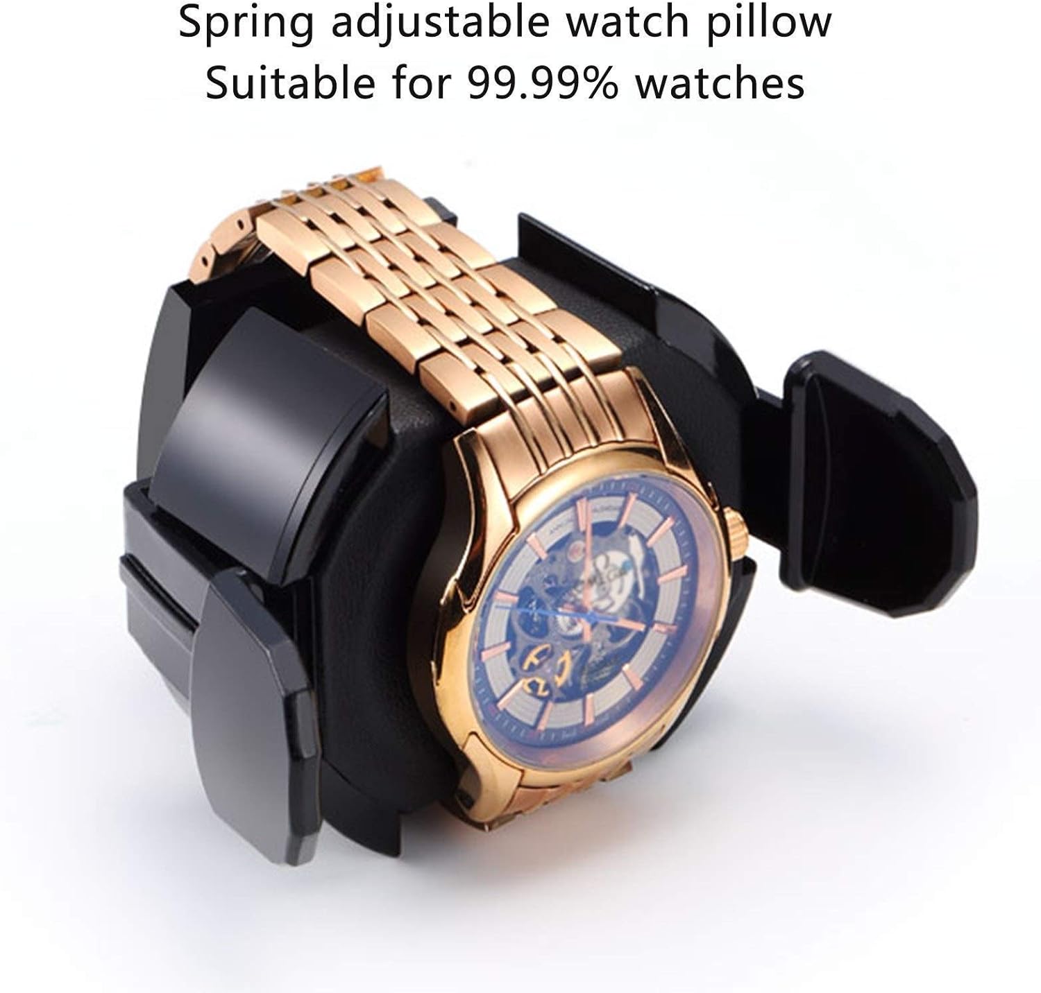 Watch Winders Box for Watches Soft Flexible Watch Pillow AC Adapter and Battery Powered Quite Motor Watch Winder Watch Box Case Watch Storage,