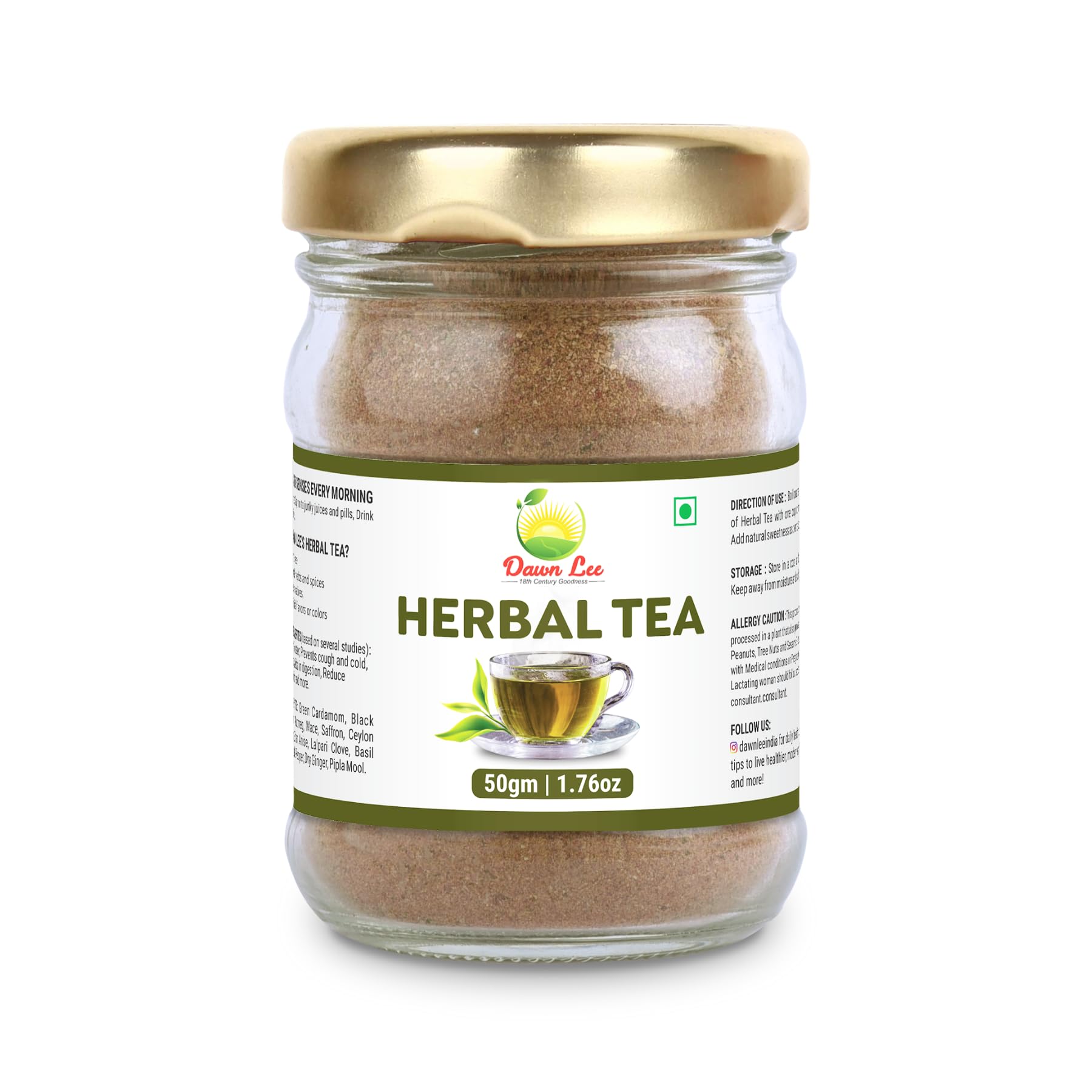 Dawn Lee Herbal Tea - Green Tea Herbal- Caffeine-Free, Immunity Booster , Morning Tea Detox Drink Antioxidant - Energy Drink Spices & Herbs Use of Kashmiri Saffron with Exotic Herbal for Weight Loss, Fatty Liver (B0CMX8DC7Z) Amazon Price History, Amazon Price Tracker