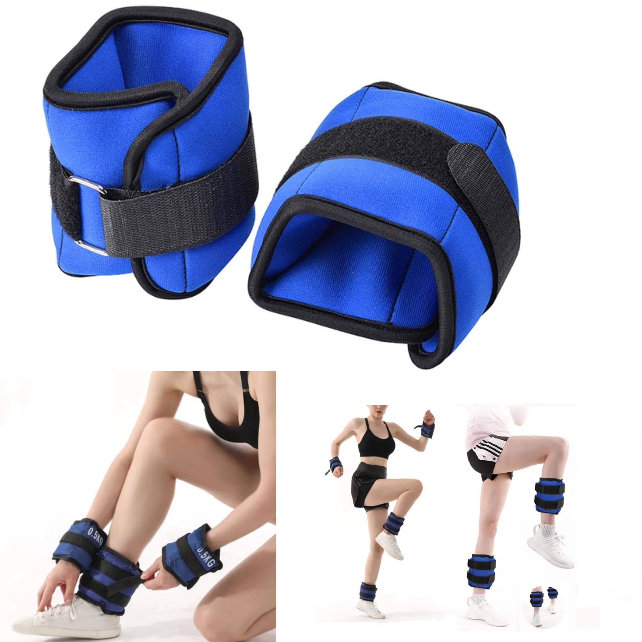 FORGO Wrist/Ankle Weights 1 kg (500 Gram Each x 2 pc) Fitness Band | Unisex Workout Equipment | Finest-Quality Polyester Adjustable Weight | Multi-Purpose (B0CZJV38YM) Amazon Price History, Amazon Price Tracker