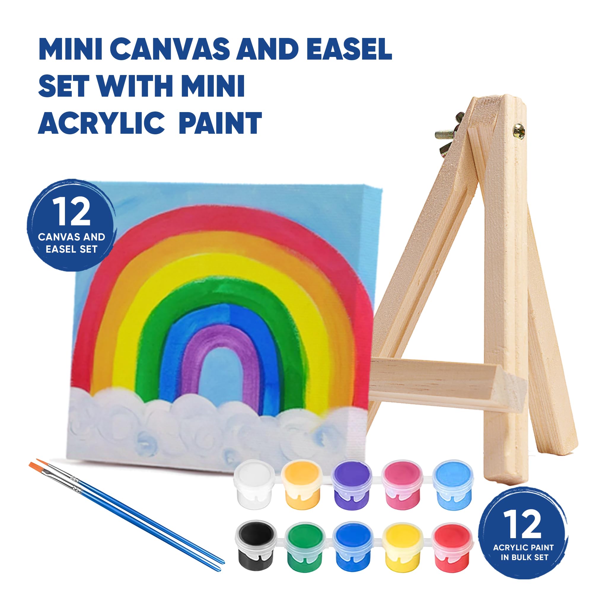 【アクリル画】商品名 前進  新品未使用品 0号ミニイーゼル付き Amazon.co.jp: CRAFTY HAPPITOYS ミニキャンバスとイーゼルセット 10色
