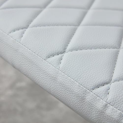 Miniatura 4 de Faux Leather Mid Century Dining Chair Set - High-Back Ergonomic Upholstered Design for Kitchen or Dining Room(Light Gray Set of 4)