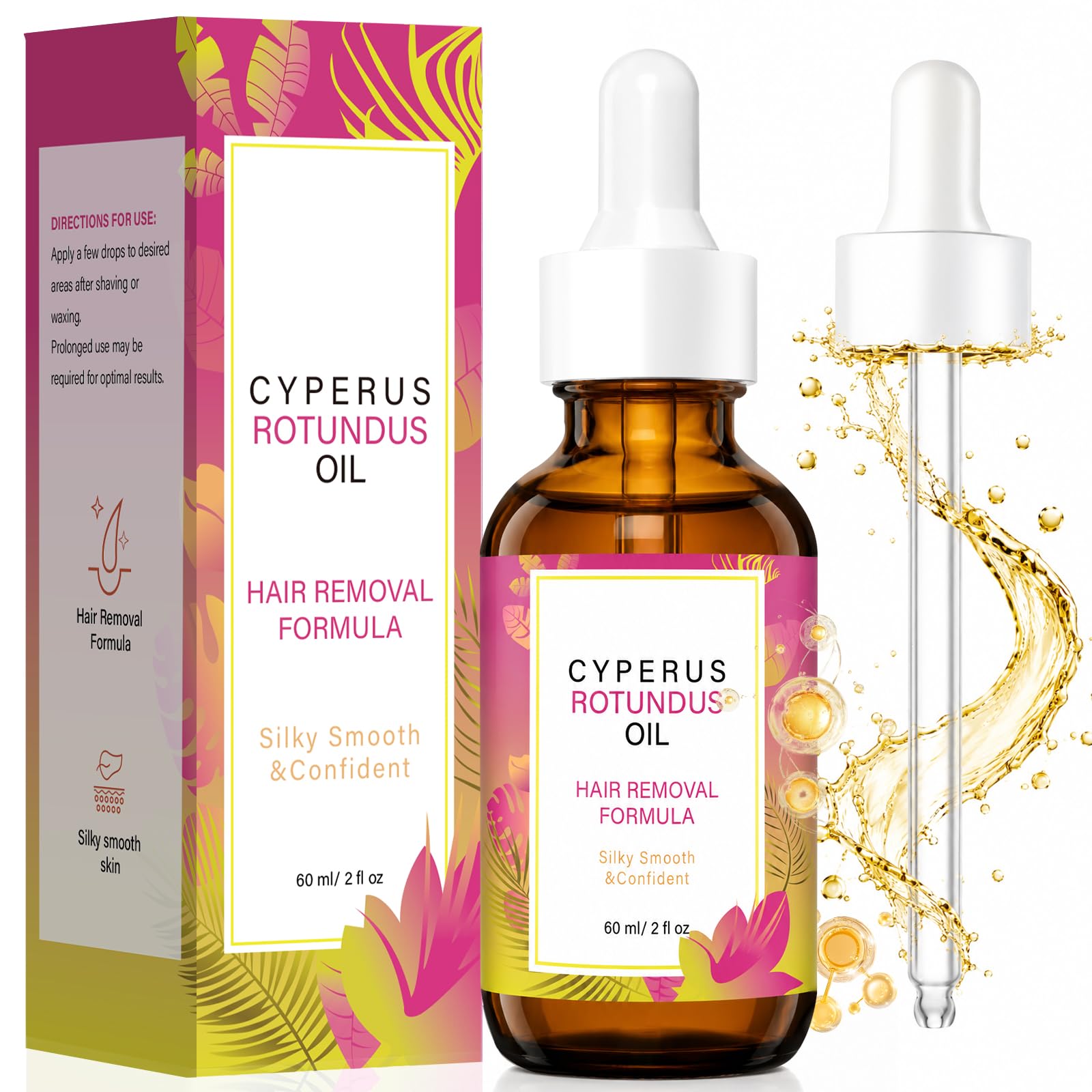 Cyperus Rotundus Oil, Natural Cyperus Rotundus Oil for Hair Removal,2.02 Oz